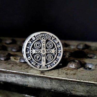 Anillo San Benito de Plata 950 Oval